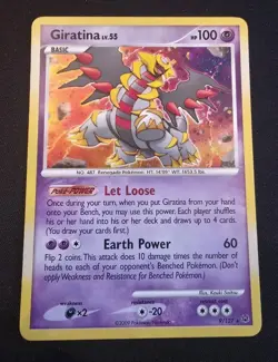 Giratina Lv.55 9/127 Holo Rare LP Light Play Vintage Pokemon Platinum 2009 - Image 1