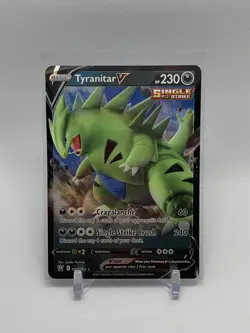 Pokemon TCG Tyranitar V Sword & Shield - Battle Styles 097/163 Holo Ultra Rare - Image 1