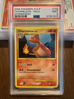 PSA 9 Charmeleon Pokemon Diamond And Pearl Stormfront #102/100 Secret Rare Holo - Image 1