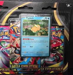 Pokemon TCG Mega Evolution 3-Pack Blister Set of 2 Psyduck and Golduck Sealed - Image 2