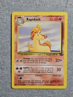 Pokemon TCG Rapidash Jungle 44/64 Regular Unlimited Uncommon - Image 1