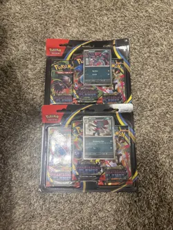 Pokemon TCG: Mega Evolution Phantasmal Flames 3Pk Blister 2-LOT Sneasel Weavile - Image 1