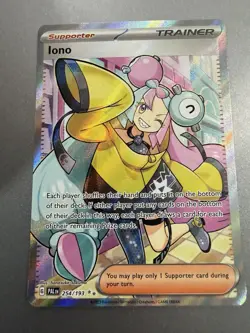 Iono Pokemon TCG Paldea Evolved Holo Ultra Rare Full Art 254/193 - Image 2