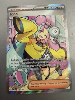 Iono Pokemon TCG Paldea Evolved Holo Ultra Rare Full Art 254/193 - Image 4
