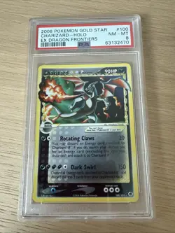 Pokemon Charizard Gold Star EX Dragon Frontiers Holo Rare #100 PSA 8 - Image 1