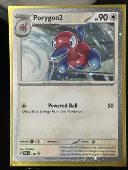 Porygon2 SVP 138 Cosmos Holo Black Star Promo Pokemon TCG Near Mint - Image 1