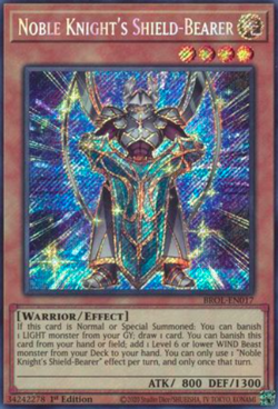 1X NM Noble Knight's Shield-Bearer - BROL-EN017 - Secret Rare 1st Edition yugioh - Image 1