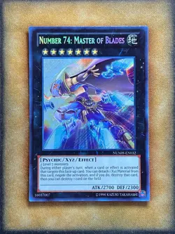 Yugioh Number 74: Master of Blades NUMH-EN032 Secret Rare NM - Image 1