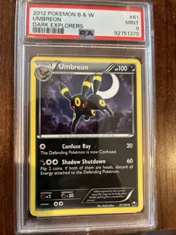 2012 Pokemon B&W Dark Explorers Umbreon 61/108 PSA 9 - Image 1