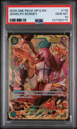 025 ONE PIECE OP12-LEGACY OF THE MASTER #118 JEWELRY BONNEY PSA Gem Mint 10 - Image 1