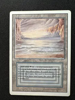 Magic: The Gathering Underground Sea Revised Edition Dual Land Card - Image 1