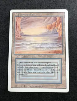 Magic the Gathering Underground Sea (Dual Land - Revised Edition (3rd) ** LP** - Image 1