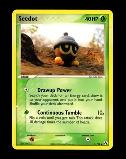 2006 Pokemon SEEDOT Ex Legend Maker Set INK ERROR Non Holo MISPRINT Card 61/92 - Image 1