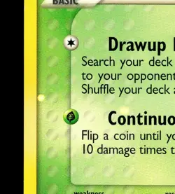 2006 Pokemon SEEDOT Ex Legend Maker Set INK ERROR Non Holo MISPRINT Card 61/92 - Image 2