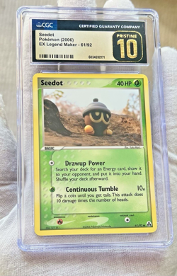 (POP 29) CGC 10 PRISTINE Pokemon EX Legend Maker Seedot 61/92 2006 Card - PSA - Image 2