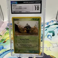 2006 Pokemon Seedot EX Legend Maker 61/92 CGC 10 Gem Mint Card - Image 1
