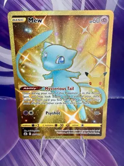 Mew 025/025 (Secret Rare) Holo | Pokemon TCG: Celebrations | (Pack Fresh) NM+/M - Image 1