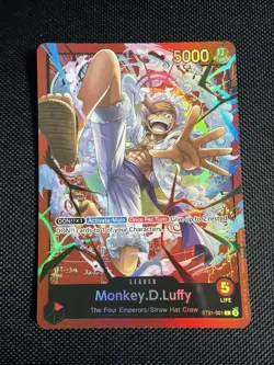 • Monkey.D.Luffy • ST21-001 Leader EX: Gear 5 One Piece TCG English C - Image 1