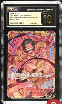 CGC 10 PRISTINE Japanese One Piece 2024 Gol D. Roger OP09-118 A New Emperor - Image 1