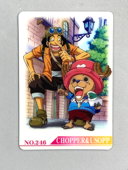 Usopp and Chopper - No.246 - One Piece Gummy Plastic Vintage Card Japanese - Image 1