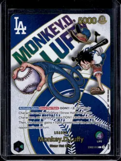 2025 One Piece Anime 25th Collection Monkey D. Luffy Alt Art #EB02-010 Dodgers - Image 1