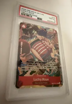 ONE PIECE TREASURE RARE #015 LUCKY ROUX PSA 10 - Image 2