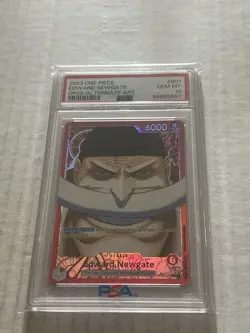 One Piece Paramount War Edward Newgate OP02-001 Leader Alt Art PSA 10 ENG - Image 1