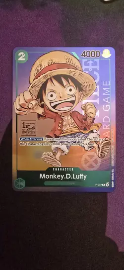Monkey.D.Luffy P-037 1st Anniversary Tournament STAMP Promo One Piece Card Game - Image 1