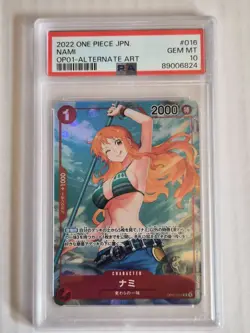 Nami One Piece Alternate Art 2022 Foil OP01 Romance Dawn R Japanese #016 PSA 10 - Image 1