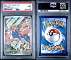 2025 POKEMON PFL EN-PHANTASMAL FLAMES ILLUSTRATION RARE #100 ZACIAN PSA 9 - Image 3