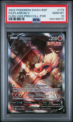2022 POKEMON SWSH BLACK STAR PROMO #179 FULL ART/FLAREON V PSA 10 - Image 1