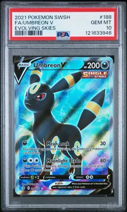 Umbreon V PSA 10 English Pokemon Card 188/203 Evolving Skies 2021 Full Art - Image 2