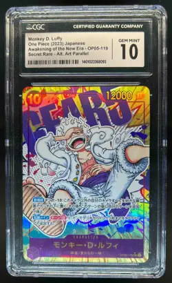 2023 One Piece Monkey D. Luffy Secret Rare Alternate Art #OP05-119 CGC 10 - Image 1