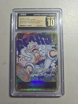 2023 one piece new era #op05-119 Monkey D Luffy cgc 10 sr alt art pristine B - Image 1