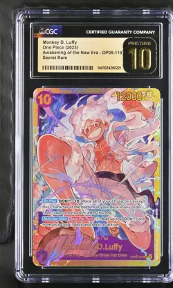 2023 One Piece Monkey D. Luffy OP05-119 Awakening of the New Era CGC PRISTINE 10 - Image 1