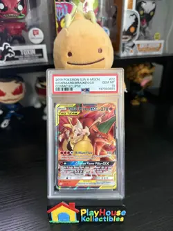 2019 POKEMON SUN & MOON COSMIC ECLIPSE #22 CHARIZARD & BRAIXEN GX PSA 10 - Image 1