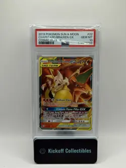 2019 Pokemon Sun & Moon Cosmic Eclipse #22 Charizard Braixen Gx PSA 10 GEM MINT - Image 1