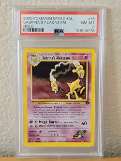 Sabrina's Alakazam 16/132 Gym Challenge Holo PSA 8 - Image 1