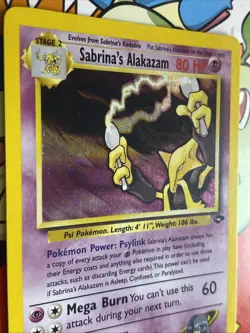Sabrina's Alakazam - 16/132 Gym Challenge Holo Rare LP/NM Swirl - Image 2
