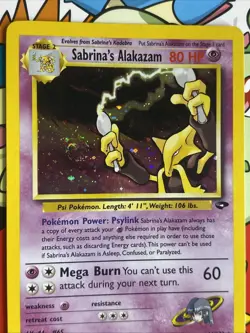 Sabrina's Alakazam - 16/132 Gym Challenge Holo Rare LP/NM Swirl - Image 3