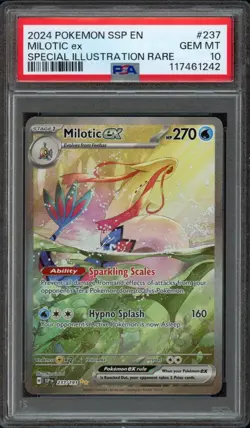 2024 Pokemon Surging Sparks Milotic EX 237/191 PSA 10 Gem Mint SIR - Image 1