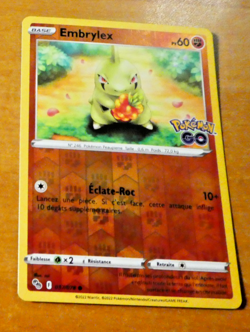 POKEMON GO FRANCAISE CARD REVERSE HOLO CARTE EMBRYLEX 037/078 FR JCC NM 2022 - Image 1