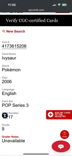 Pokemon TCG 2006 Vintage Ivysaur Card 14/17 Pop Series Promo Graded. Low Pop - Image 3