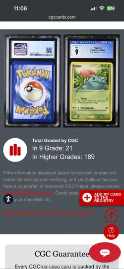 Pokemon TCG 2006 Vintage Ivysaur Card 14/17 Pop Series Promo Graded. Low Pop - Image 4