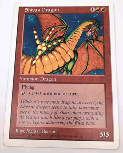 MTG Magic The Gathering - Shivan Dragon - Oversized 6x9 Promo Card EX - Image 1