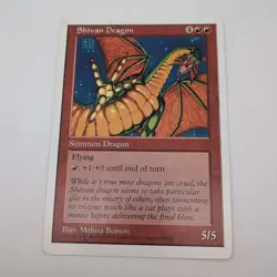MTG Magic The Gathering - Shivan Dragon - Oversized 6x9 Promo Card EX - Image 2
