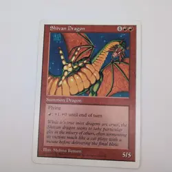 MTG Magic The Gathering - Shivan Dragon - Oversized 6x9 Promo Card EX - Image 3