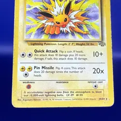 Pokemon TCG Jolteon Jungle 20/64 Regular Rare Non-Holo Card - Image 3