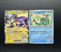 Pokemon Illustration Contest 2024 Feraligatr Toxtricity EX TCG Trading Cards - Image 1