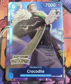 ✨Crocodile Offline Regional 2023 Participant OP02-053 One Piece Card English NM✨ - Image 1